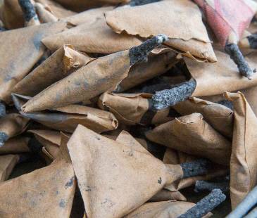 Seis menores fueron sorprendidos manipulando pólvora. FOTO: EDWIN BUSTAMANTE RESTREPO