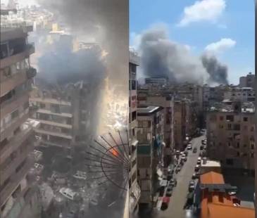 Los ataques golpearon zona central de Beirut, capital de Líbano. FOTO: @ALERTANEWS24 @MILENIO