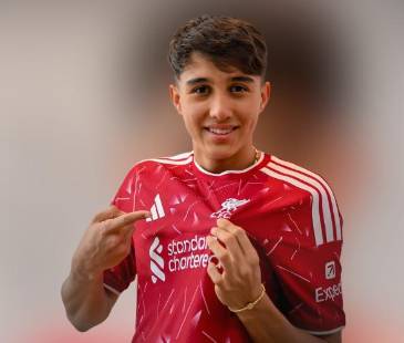 Samuel Martínez canterano de Atlético Nacional que jugará en el Liverpool. FOTO: LFCACADEMYX