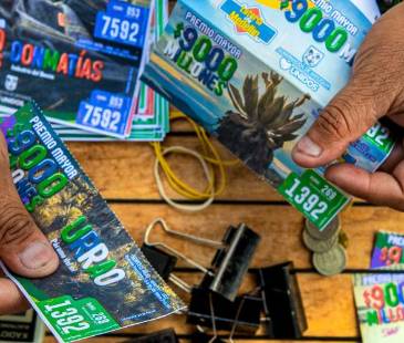 Referencia billetes de lotería. FOTO: CAMILO SUÁREZ