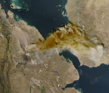 Erupción volcán Haily Gubbi en Etiopía. FOTO: D.R.A
