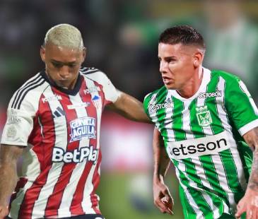 Jermein Peña (Izq.) y James Rodríguez (Der.). FOTOS: IG JUNIOR OFICIAL Y MANUEL SALDARRIAGA