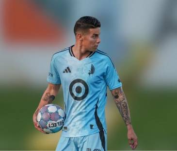 James Rodríguez con su actual club, el Minnesota United FC. FOTO: TOMADA DE INSTAGRAM @JAMESRODRIGUEZ10