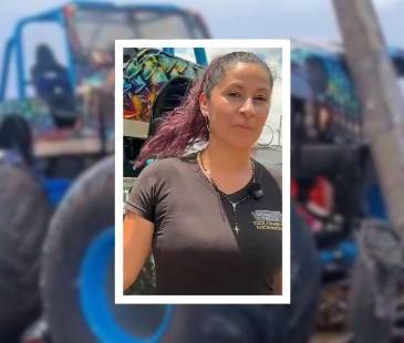 Sonia Segura, conductora del monster truck, manifestó haber recibido amenazas tras lo ocurrido. FOTOS: TIKTOK ANÍBAL MARTÍNEZ Y FACEBOOK COLOMBIAN MONSTERS