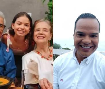 De izquierda a derecha: Carlos Arturo Aponte, Ileana Giraldo Aponte, Stella Marín y el peeriodista Carlos Aponte. FOTO: TOMADA DE EL COLOMBIANO E IG CARLOS_A_APONTE