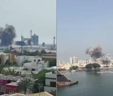 Un misil alcanzó un objetivo en Bareín. FOTO: CAPTURA DE VIDEO FRANCE24