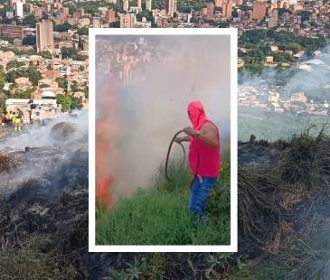 La situación pudo ser controlada a tiempo por las autoridades de emergencia. FOTO: PRENSA PAISA, @FICOGUTIERREZ