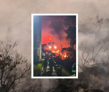 El de Sabaneta (foto detalle) fue uno de los tantos incendios que el país ha apagado recientemente. Minambiente mostró preocupación y emitió alerta. FOTOS: COLPRENSA (FONDO) Y FACEBOOK MARIBEL CALLE (DETALLE)