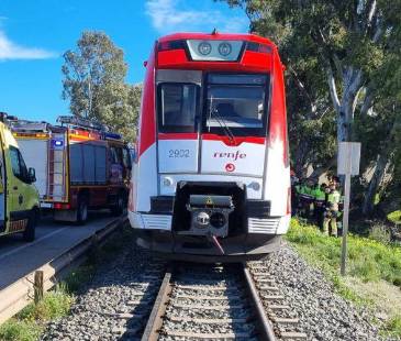 En el tren venían dieciséis pasajeros. FOTO: X ÓSCAR PUENTE @OSCAR_PUENTE