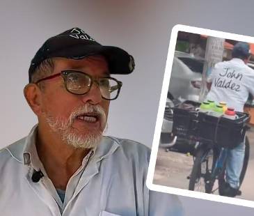 Jhon Valdez, el vendedor de tintos viral en Barranquilla. FOTO: @PRIMERO.BARRANQUI