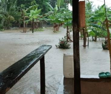 Esto es en Chigorodó, uno de los municipios que reportó la alerta por emergencia. FOTO: CORTESÍA DAGRAN