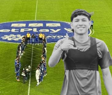 Santiago Castrillón, jugador Sub-20 de Millonarios que falleció tras colapso en un partido. FOTO: @CARLOSAFUTBOL Y MILLONARIOS FC