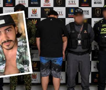 Brayan Palacio Arango fue aprehendido en un operativo del CTI, Gaula Militar y Policía. FOTO: CORTESÍA
