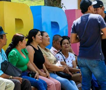 Comunidad desplazada en Briceño. FOTO: ARCHIVO CAMILO SUÁREZ