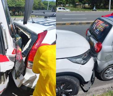 Así se veían las imágenes del choque múltiple. FOTOS: TOMADAS DE FACEBOOK CHISME FRESCO PAISA#2