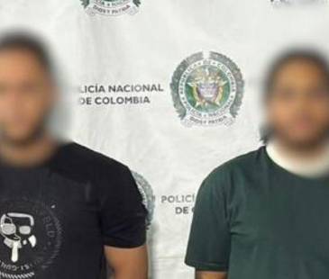 Alias El Cerrajero (Izq.) y alias El Menor (Der.). FOTO: CORTESÍA POLICÍA