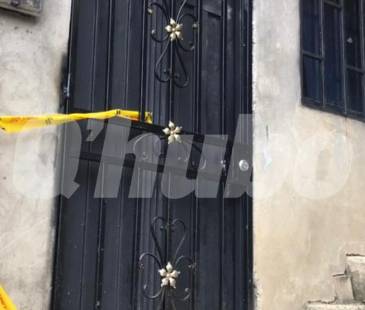 Vivienda donde ocurrió el homicidio en la comuna 8 (Villa Hermosa). FOTO: LAURA ROSA JIMÉNEZ VALENCIA