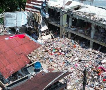Barrio Medrano Las Palmas, en Quibdó (Chocó), uno de los afectados por el terremoto en Colombia. FOTO: MANUEL SALDARRIAGA