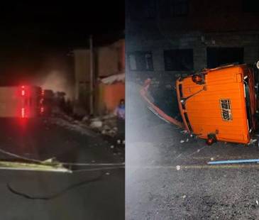 El accidente no dejó personas lesionadas. FOTO: DENUNCIAS ANTIOQUIA 