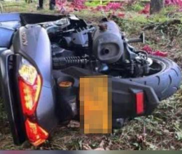 Motociclista fallecido en vía entre San Antonio de Prado e Itagüí. FOTOS: REDES SOCIALES