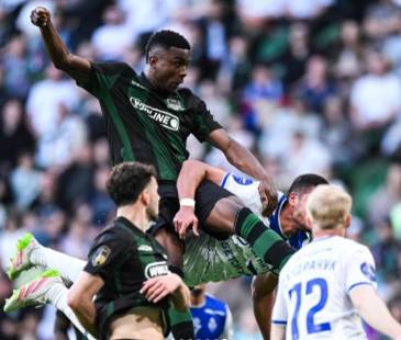 Cabezazo de Jhon Córdoba que otorgó la victoria del Krasnodar de Rusia. FOTO: INSTAGRAM FCKRASNODAR