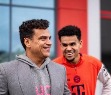 Luis Díaz (der.) y Silvestre Dangond (izq.) y su nuevo proyecto. FOTO: @LUISDIAZZ_7