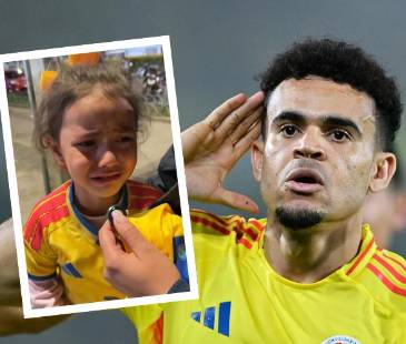 Según su madre, la pequeña lo admira desde que tiene memoria y no oculta su sentimiento por conocerlo. FOTOS: GETTY (FONDO) Y CAPTURA DE VIDEO TOMADA DE GOL CARACOL (DETALLE DE LA MENOR)