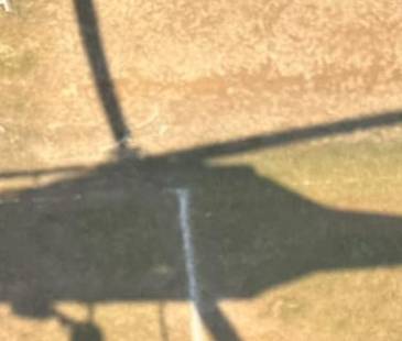 La Fuerza Aérea llegó a la zona en helicóptero. FOTO: CORTESÍA