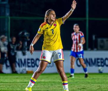 Isabella Díaz, autora del gol del empate de la Selección Colombia Femenina Sub-20. FOTO: CORTESÍA SELECCIÓN COLOMBIA