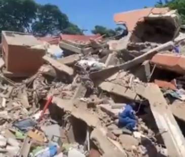 Así quedaron varios edificios tras terremoto en Colombia. FOTO: REDES SOCIALES