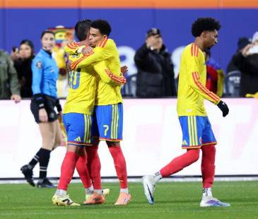 James Rodríguez y Luis Díaz siguen de romance con el gol en la Selección Colombia. En el amistoso frente a Australia volvieron a anotar. <b><span class="mln_small-caps_mln">/ FOTO: GETTY</span></b>
