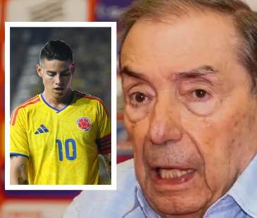 Las polémicas declaraciones de Fuad Char (Der.) hasta el momento no han sido respondidas por James (Izq.). FOTOS: TOMADAS DE NOTICIAS RCN (FONDO) E INSTAGRAM JAMES RODRÍGUEZ (DETALLE)