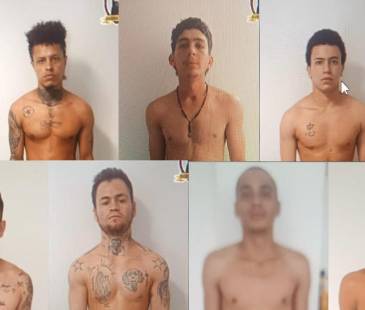Estos son los nueve hombres que se evadieron de la cárcel municipal de Titiribí. FOTOS: ALCALDÍA DE TIRIBÍ Y CORTESÍA