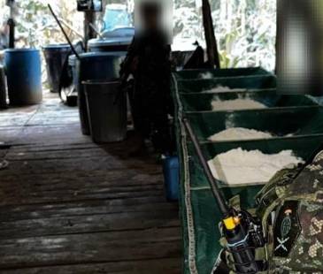 Este resultado se logró a través del trabajo conjunto entre el Comando Contra el Narcotráfico y Amenazas Transnacionales, Conat, la Fuerza Aeroespacial Colombiana y la Policía Nacional. FOTO: EJÉRCITO NACIONAL. 