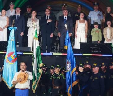 Homenaje desde Medellín y Antioquia durante el 20 de julio. FOTO: MANUEL SALDARRIAGA