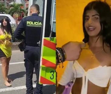Traslado de ‘Valentina Mor’ al Centro de Traslado por Protección (CTP). FOTO: REDES SOCIALES