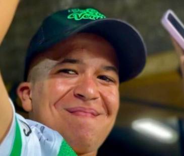 Juan José Betancur, pequeño de 13 años que vio jugar a su equipo. FOTO: CUARTA BRIGADA