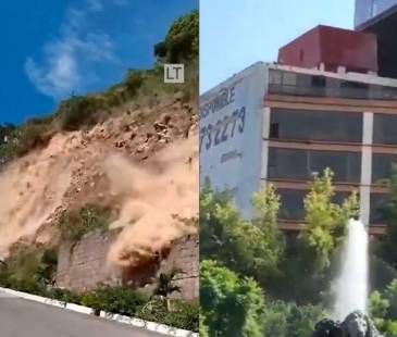Los mexicanos grabaron videos en donde se puede ver cómo se movía todo en el temblor. FOTOS: CAPTURAS DE VIDEO X @elsalvador @Mirha1206