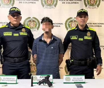 Este es el presunto responsable de hurto en Laureles. FOTO: CORTESÍA POLICÍA