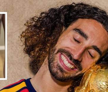 El jugador de España Cucurella y su tatuaje del DT Luis de la Fuente. FOTO: @CUCURELLA3