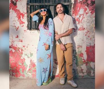 Juanes y lisaumet en el estreno de ‘Muerdeme’. FOTO: @JUANES