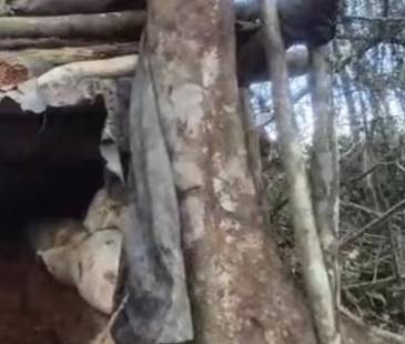 Búnker del Eln en el Catatumbo. FOTO: D.R.A