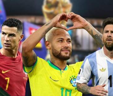De izquierda a derecha: Cristiano Ronaldo, Neymar Jr. y Lionel Messi. FOTOS: UEFA EUROPA LEAGUE, X PAUTA CLUBE E INSTAGRAM @LEOMESSI