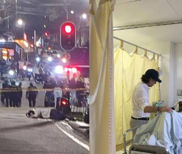 Federico Gutiérrez visitó policías heridos. FOTO: DENUNCIAN ANTIOQUIA, @FicoGutierrez