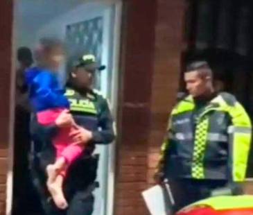 La niña estaba en situación de abandono. FOTO: Captura de video Policía Nacional