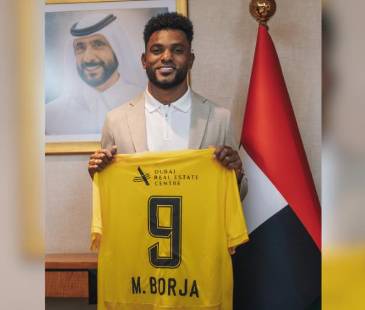 Miguel Ángel Borja, nuevo jugador del AlWasl SC. FOTO: @ALWASLSC 