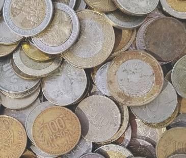 Referencia de monedas colombianas . FOTO: MAURICIO PALACIO