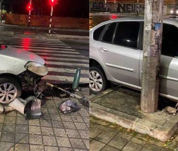Según testigos, el hombre habría perdido control del vehículo. FOTOS: FACEBOOK MEDELLÍN OSC.