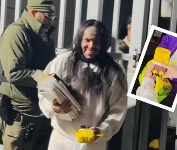 El artista estuvo encerrado tres meses por violar términos de su libertad condicional. FOTO: CAPTURA DE VIDEO INSTAGRAM @6IX9NE