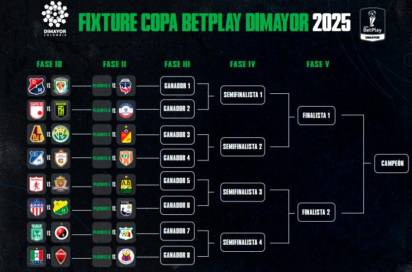 Definidas las llaves de la Copa Colombia, en la que Nacional y el DIM entrarán en acción